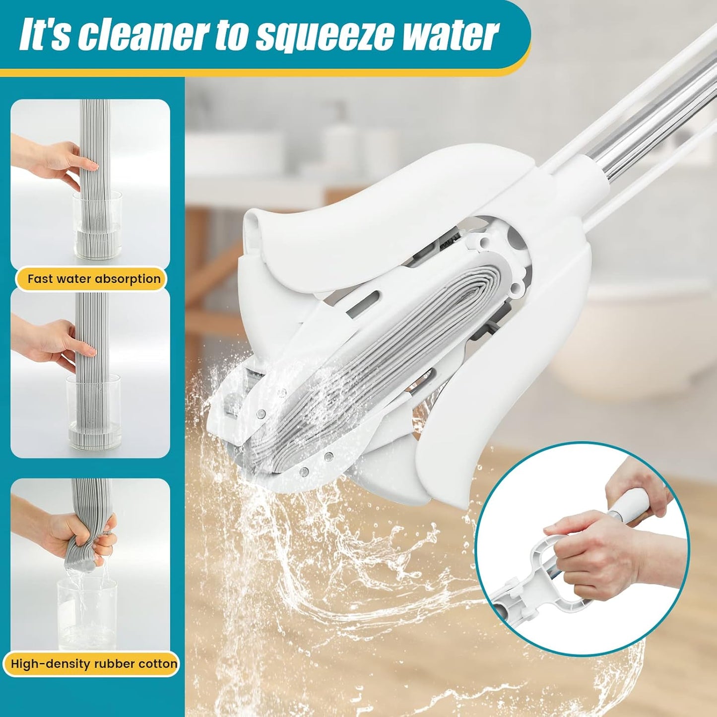 SpongeMaster™ Fold & Clean Mop